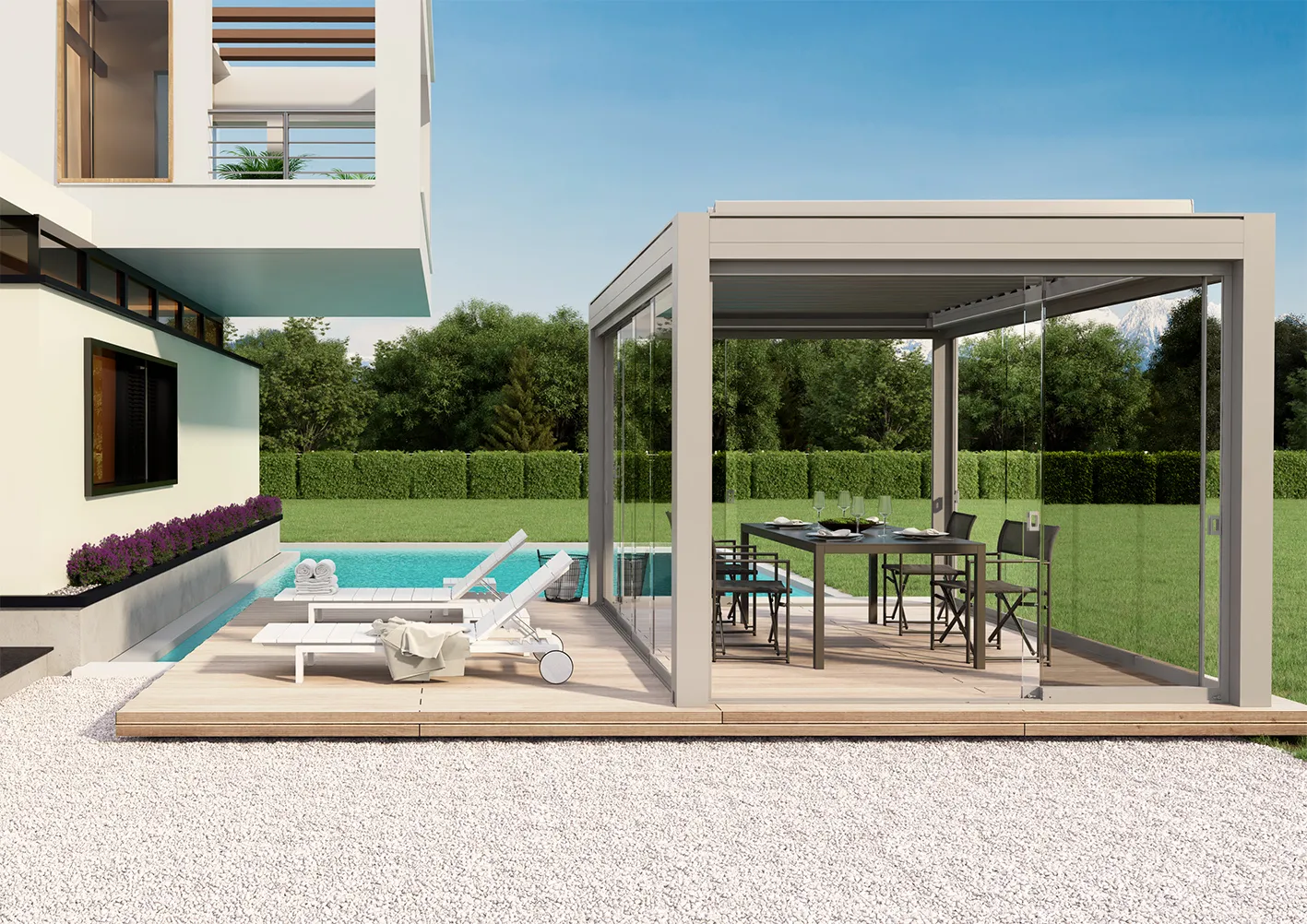 Come chiudere una pergola per utilizzarla anche in inverno